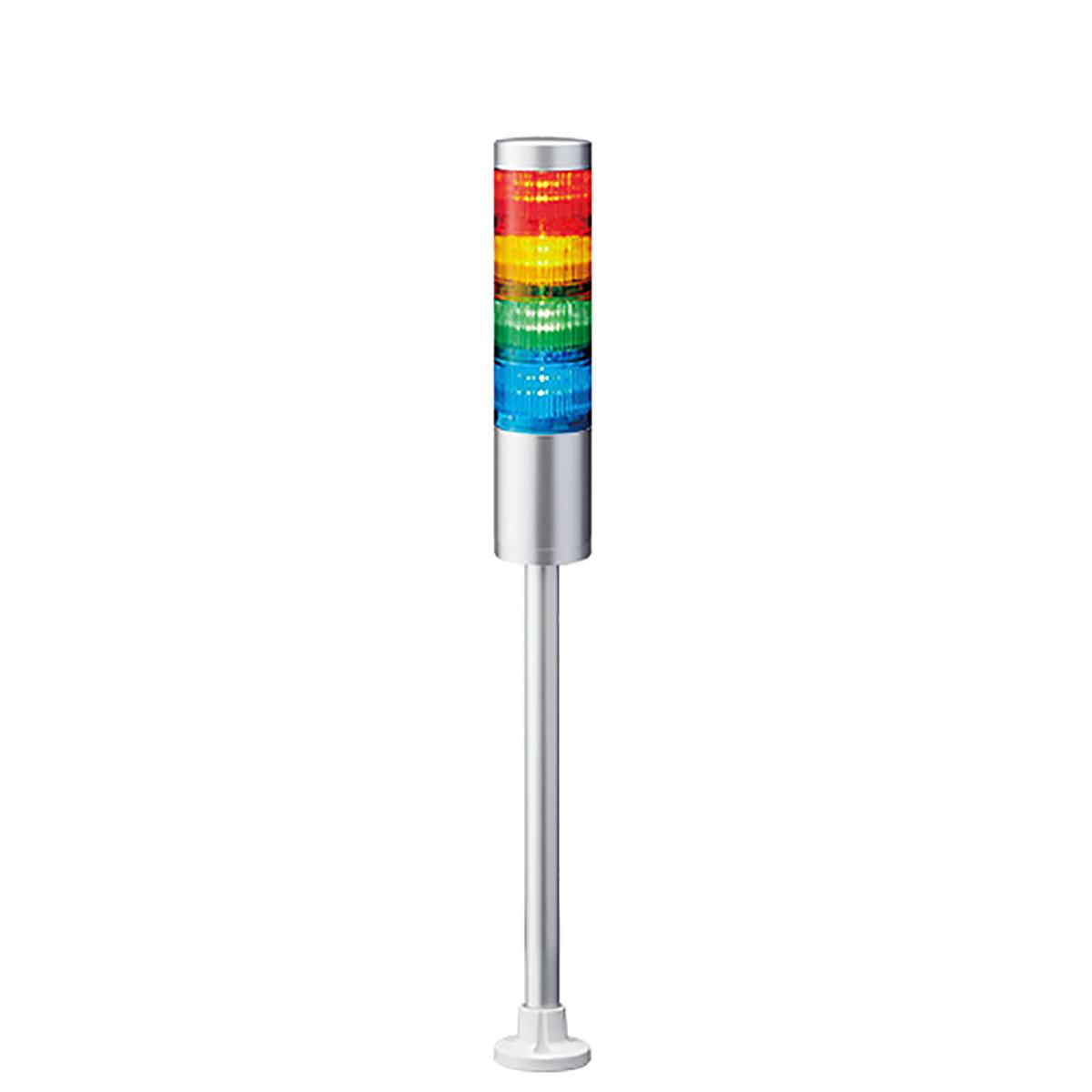 Produktfoto 1 von Patlite LR6 LED Signalturm bis 4-stufig mehrfarbig LED Rot/Gelb/Grün/Blau Dauer 549mm Multifunktion