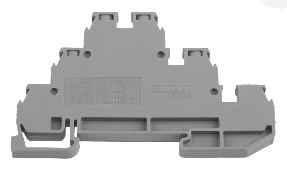 Produktfoto 1 von Entrelec SNA Reihenklemme Dreifach Grau, 2.5mm², 380 V ac / 22A, Schraubanschluss