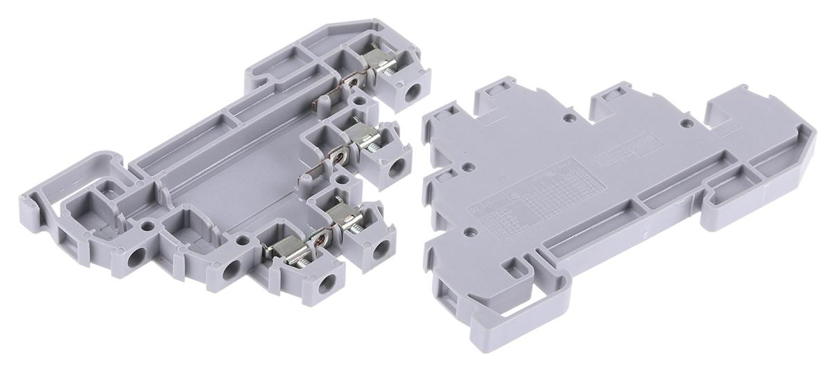 Produktfoto 1 von Entrelec SNA Reihenklemmenblock Dreifach Grau, 2.5mm², 380 V ac / 22A, Schraubanschluss