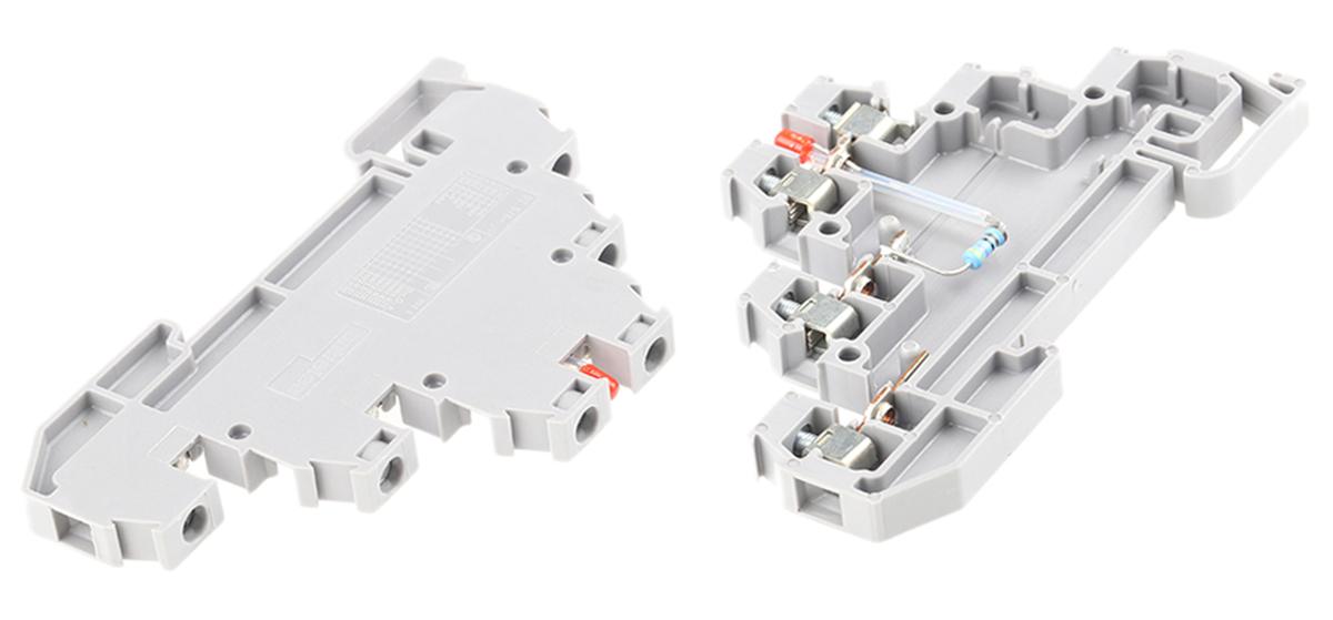 Produktfoto 1 von Entrelec SNA Reihenklemmenblock Dreifach Grau, 2.5mm², 380 V ac / 22A, Schraubanschluss