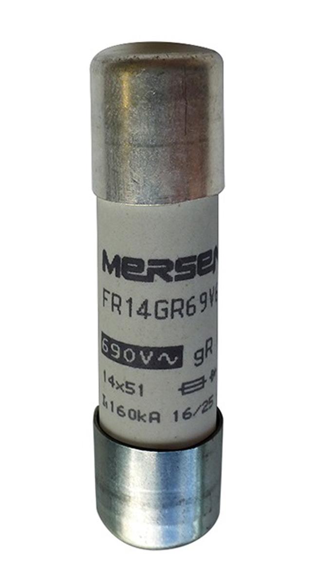 Produktfoto 1 von Mersen Protistor Feinsicherung FF / 12A 14 x 51mm 500 V dc, 690 V ac, 700V ac gR