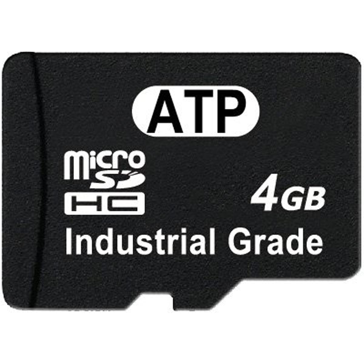 Produktfoto 1 von ATP Industrial Grade Micro SDHC Micro SD Karte 4 GB Class 10, UHS-1 U1 Industrieausführung, SLC