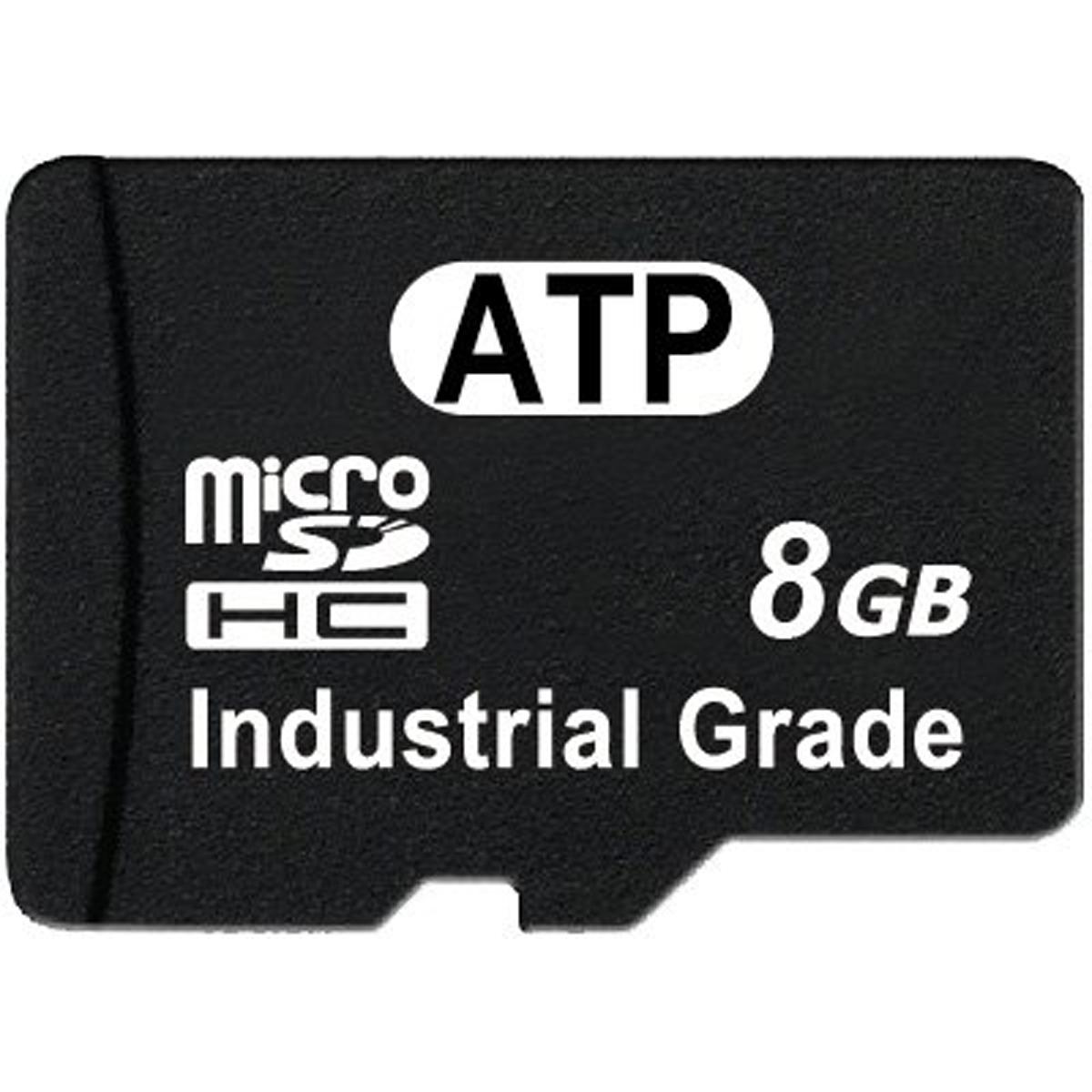 Produktfoto 1 von ATP Industrial Grade Micro SDHC Micro SD Karte 8 GB Class 10, UHS-1 U1 Industrieausführung, SLC