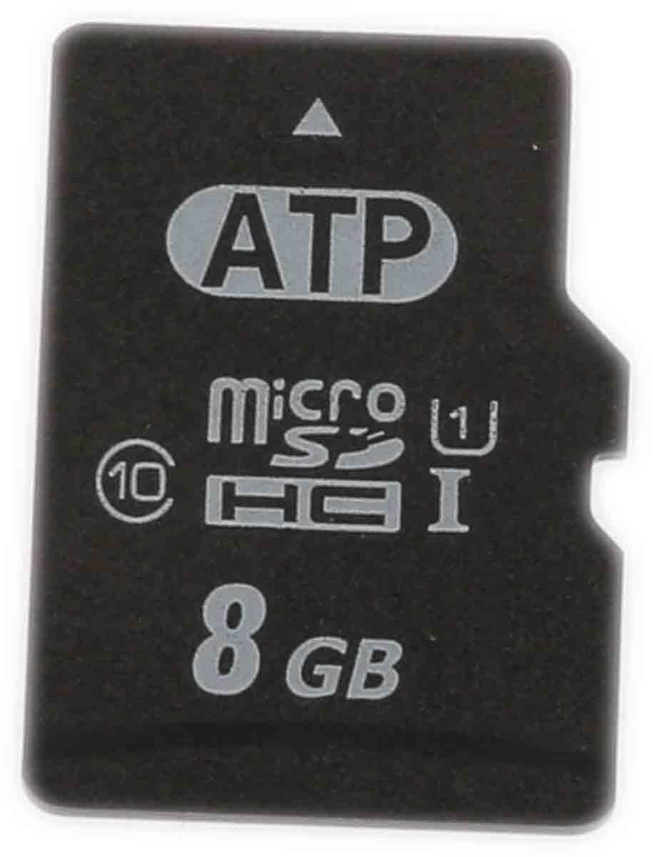 Produktfoto 1 von ATP MicroSD Micro SD Karte 8 GB Class 10, UHS-1 U1 Industrieausführung, MLC