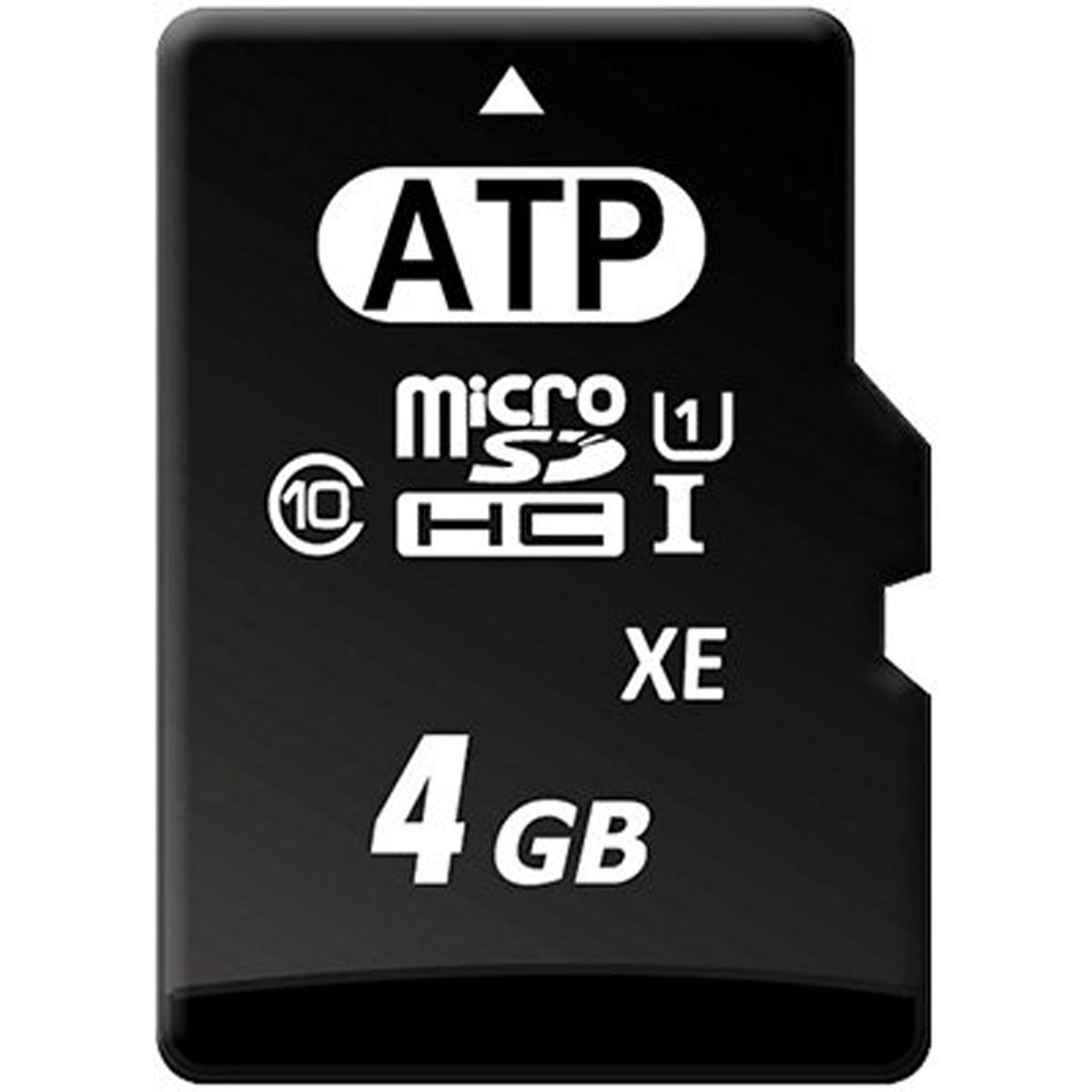 Produktfoto 1 von ATP Micro SDHC Micro SD Karte 4 GB Class 10, UHS-1 U1 Industrieausführung, aMLC