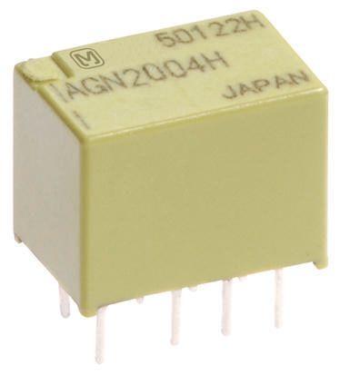 Produktfoto 1 von Panasonic AGN Signalrelais SMD Printrelais, 4.5V dc Spule, 2-poliger Wechsler, 1A, 125V / 110V, Leiterplattenstift