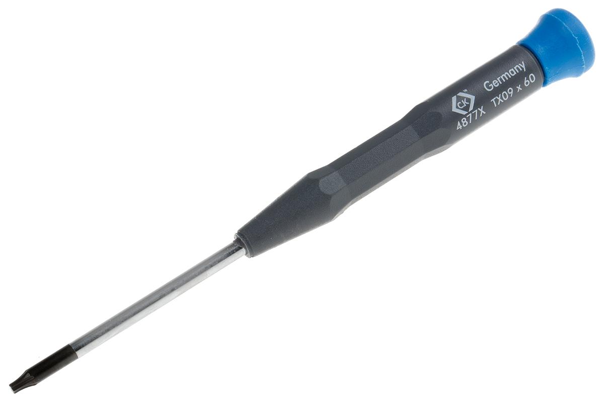 CK T9 TORX® Präzisionsschraubendreher, CrVMo-Stahl / Klinge 60 mm