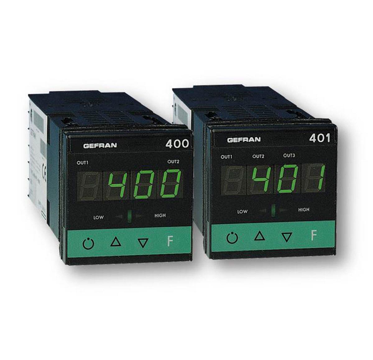 Produktfoto 1 von Gefran 400 PID Temperaturregler, 3 x Relais Ausgang, 11 → 27 V ac/dc, 48 x 48mm