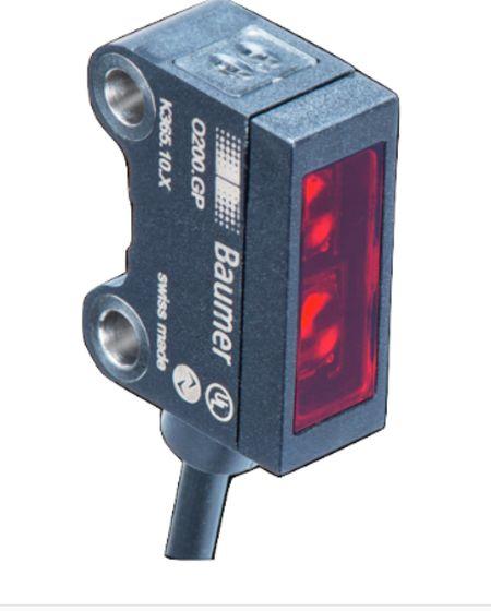 Produktfoto 1 von Baumer O200 Kubisch Optischer Sensor, Lichtschranke, Bereich 25 mm → 180 mm, Gegentakt Ausgang, 4-poliger