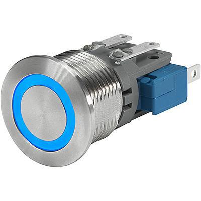 Produktfoto 1 von Schurter Kapazitiver Schalter Drucktaster Tastend / 24V dc Beleuchtet, Blau / 100mA, IP40, IP67