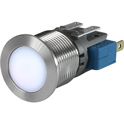 Produktfoto 1 von Schurter Kapazitiver Schalter Drucktaster / 24V dc Beleuchtet, Weiß / 10A, IP40, IP67