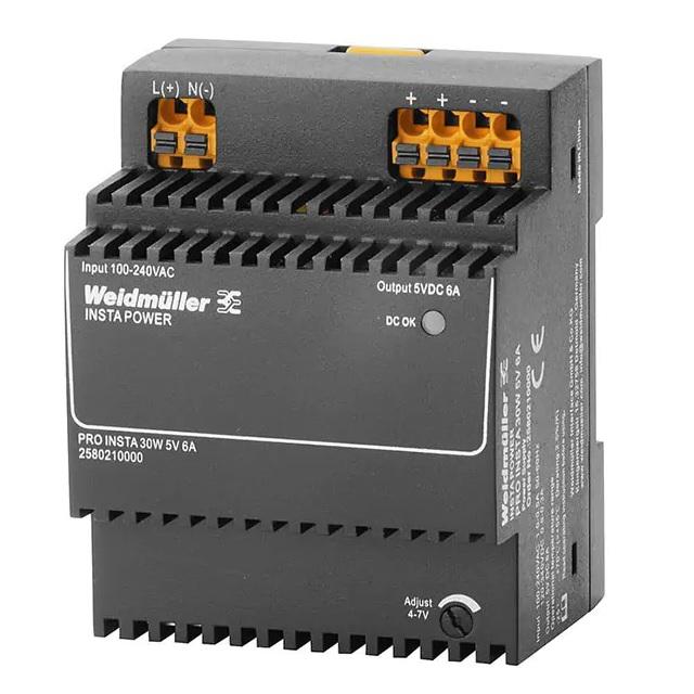 Produktfoto 1 von Weidmüller PRO INSTA DIN-Schienen Netzteil, 85 → 264V ac, 5V dc / 6A