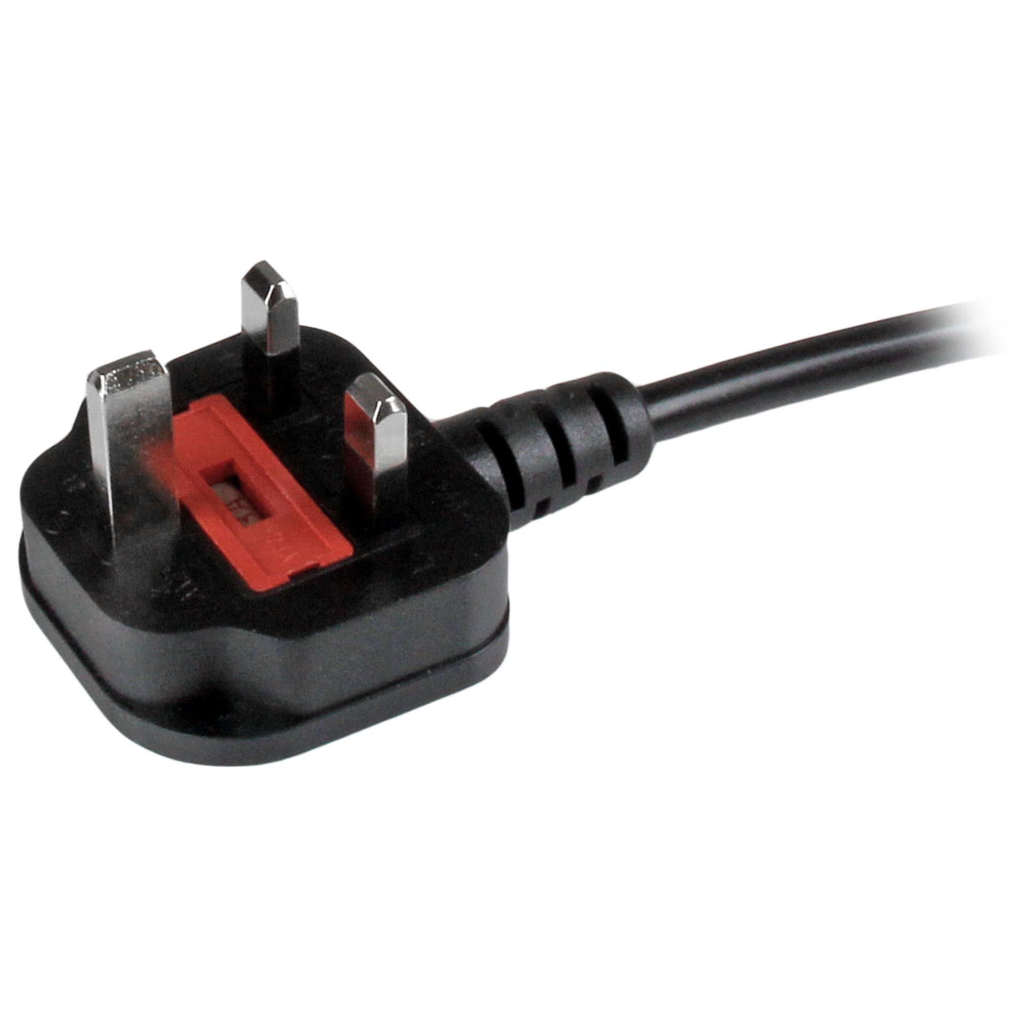 Produktfoto 1 von StarTech.com Netzkabel, 3-adrig Typ Leistung Schwarz x 6 mm /Ø 6.8mm 10 A, 1.8m, 250 V AC, PVC