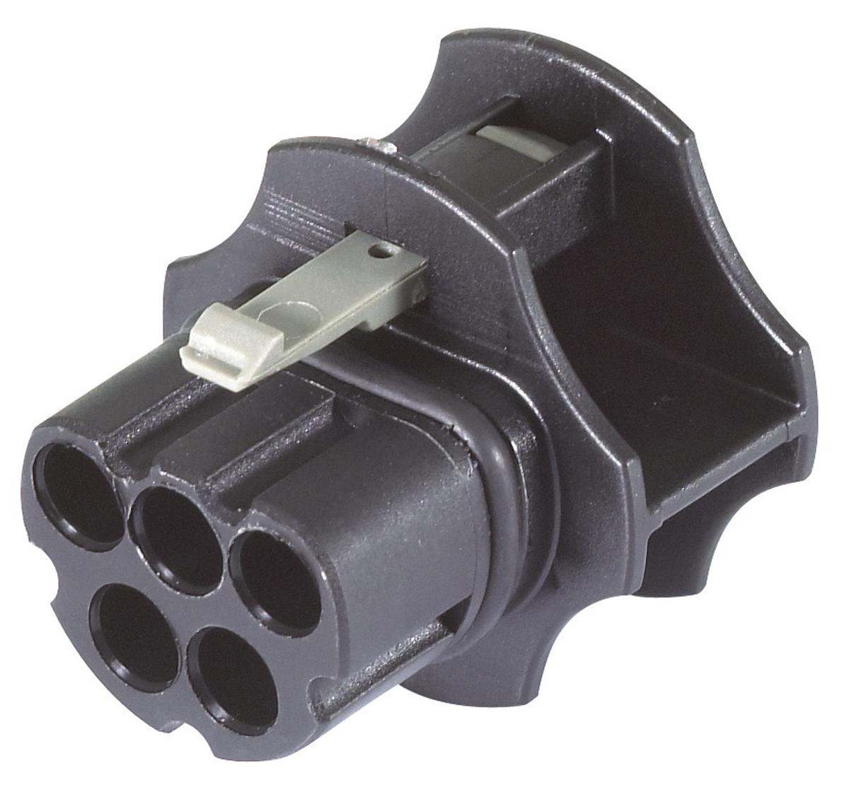 Wieland Stecker RST20i4 Leuchtensteckverbinder, Abdeckung, Kontakte: 4 → 5, Anz.Ausl. 1, Kabelmontage, Schwarz