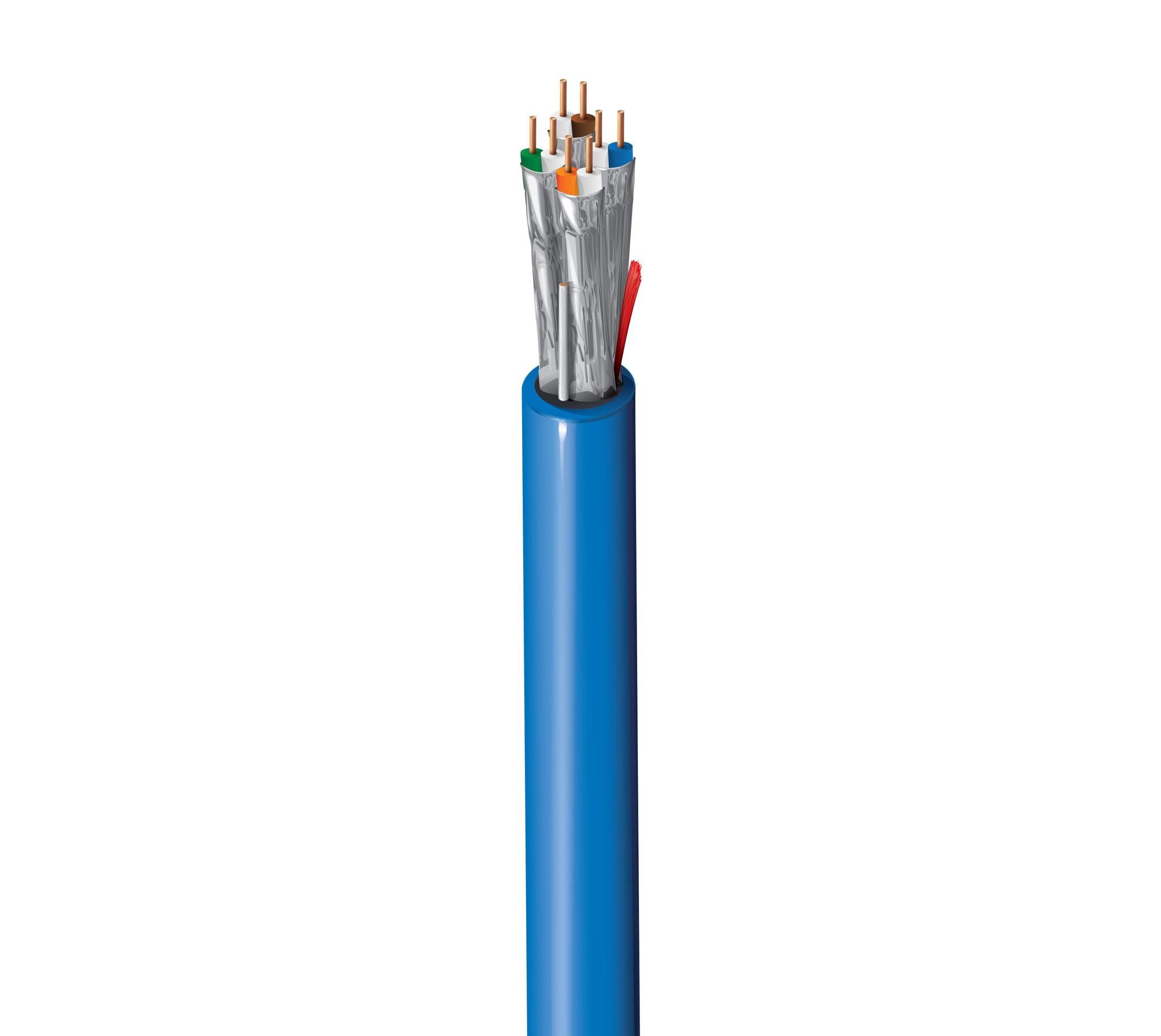 Produktfoto 1 von Belden 2203ENH Ethernetkabel Cat.6a, 500m, Blau Verlegekabel, A offenes Ende U/FTP, B offenes Ende, Aussen ø 6.9mm, LSZH