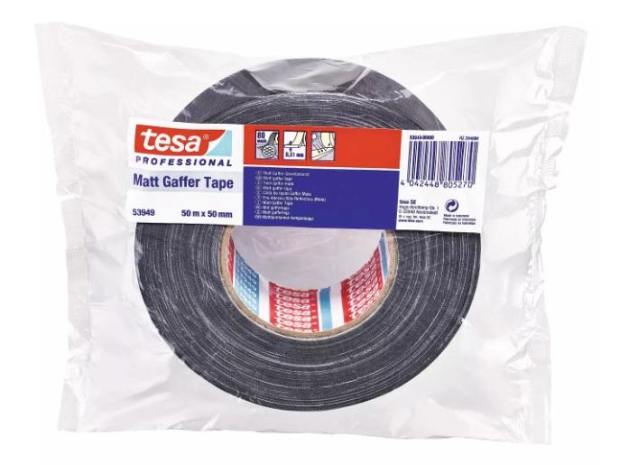 Tesa GAFFA Panzerband, Schwarz, Matt, 0.31mm x 50mm x 50m