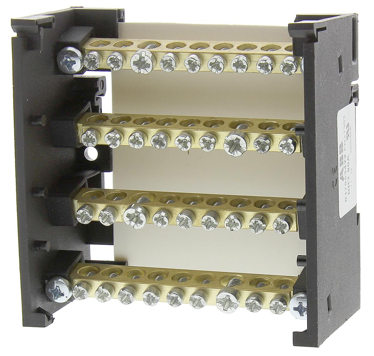 Entrelec Schraub Verteilerblock 8-polig , 6 AWG, 8 AWG, 80A / 600 V, 16 inputmm², Kupfer Aluminium Legierung