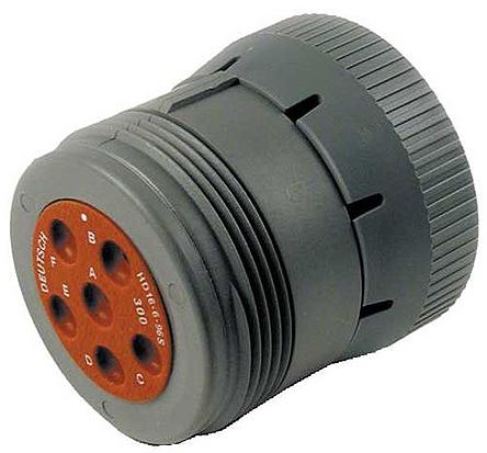 Deutsch HD10 6 Rundsteckverbinder Stecker 6-polig / 13.0A Kabelmontage, Crimpanschluss IP68