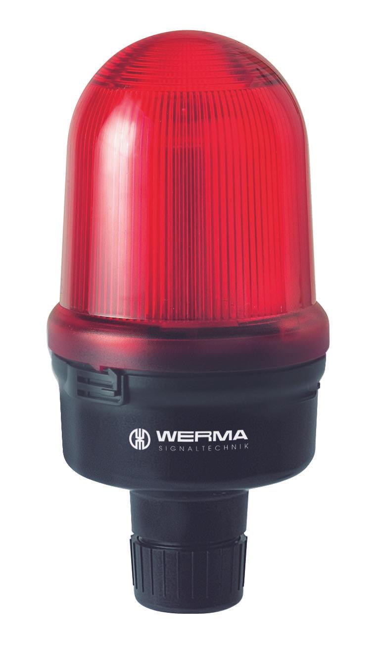 Produktfoto 1 von Werma 828, Xenon Blitz Signalleuchte Rot, 24 V dc