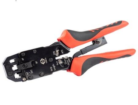 Produktfoto 1 von CK Ratchet Crimping Pliers Hand Crimpzange für RJ11-Steckverbinder, RJ12-Steckverbinder, RJ45-Steckverbinder