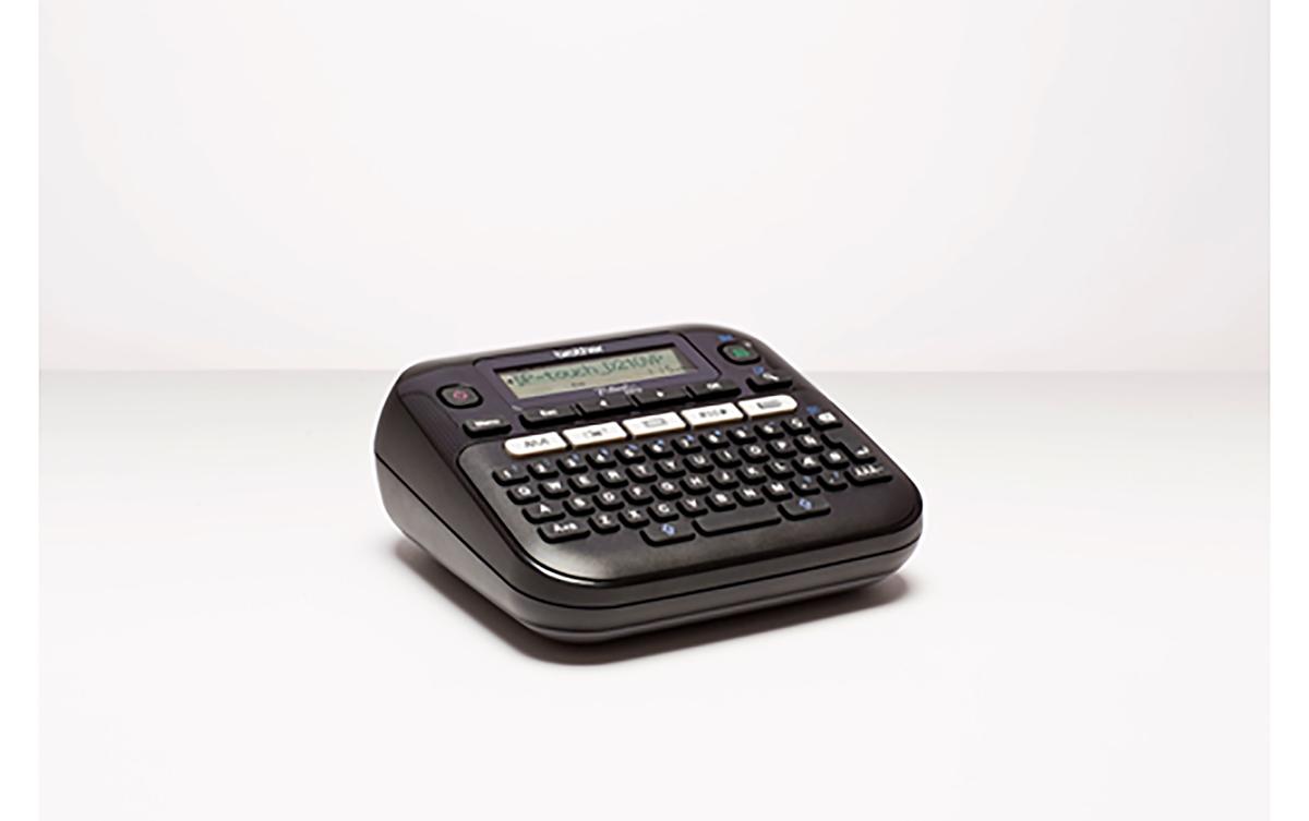 Produktfoto 1 von Brother PT-D210VP Etikettendrucker bis 12mm Etiketten 180dpi tragbar mit Tastatur mit QWERTZ Tastatur