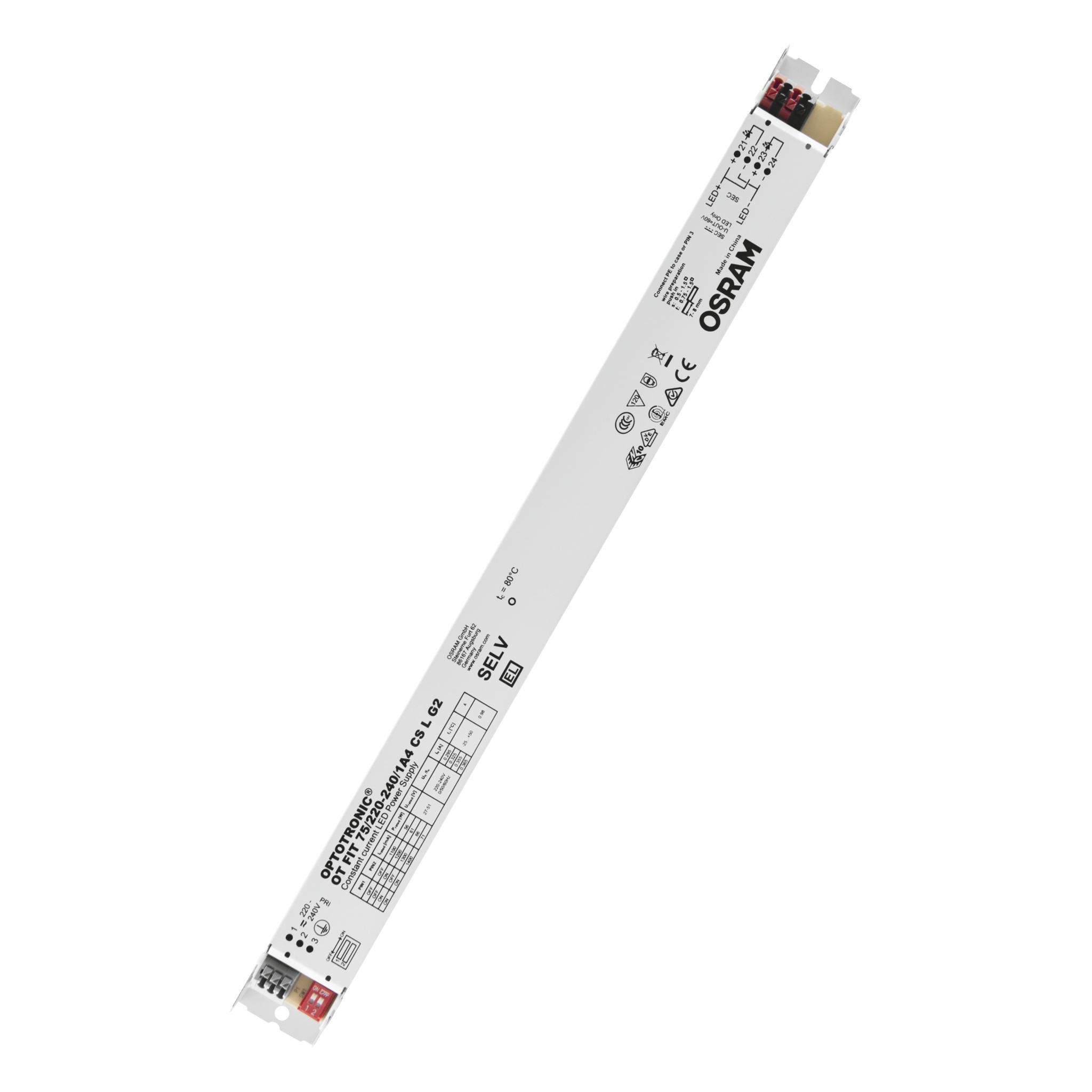 Osram LED-Treiber 176 → 276 V dc, 198 → 264 V ac LED-Treiber, Ausgang 27 → 51V / Strom wählbar