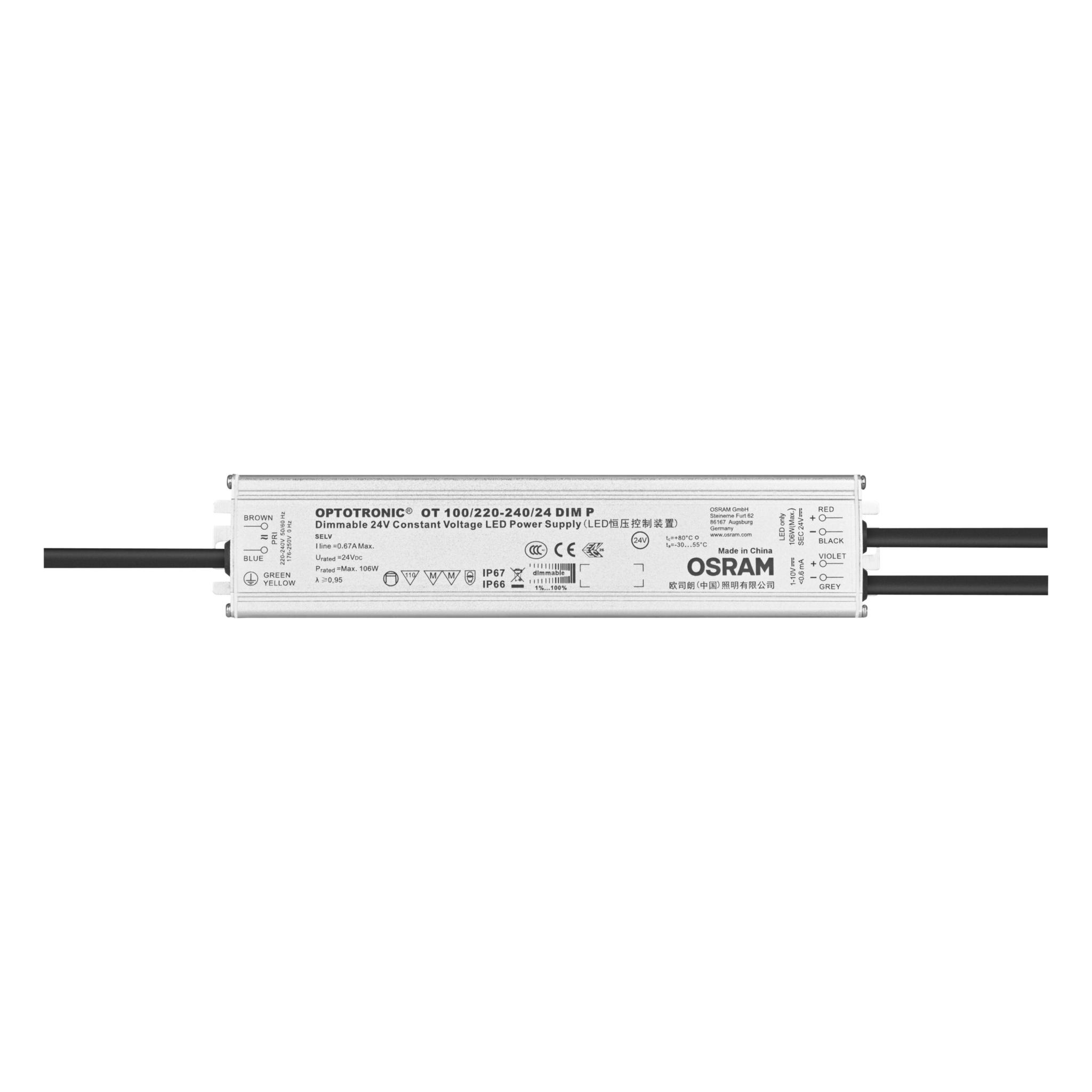 Produktfoto 1 von Osram LED-Treiber 176 → 276 V dc, 198 → 264 V ac LED-Treiber, Ausgang 24.2V, Dimmbar Konstantspannung