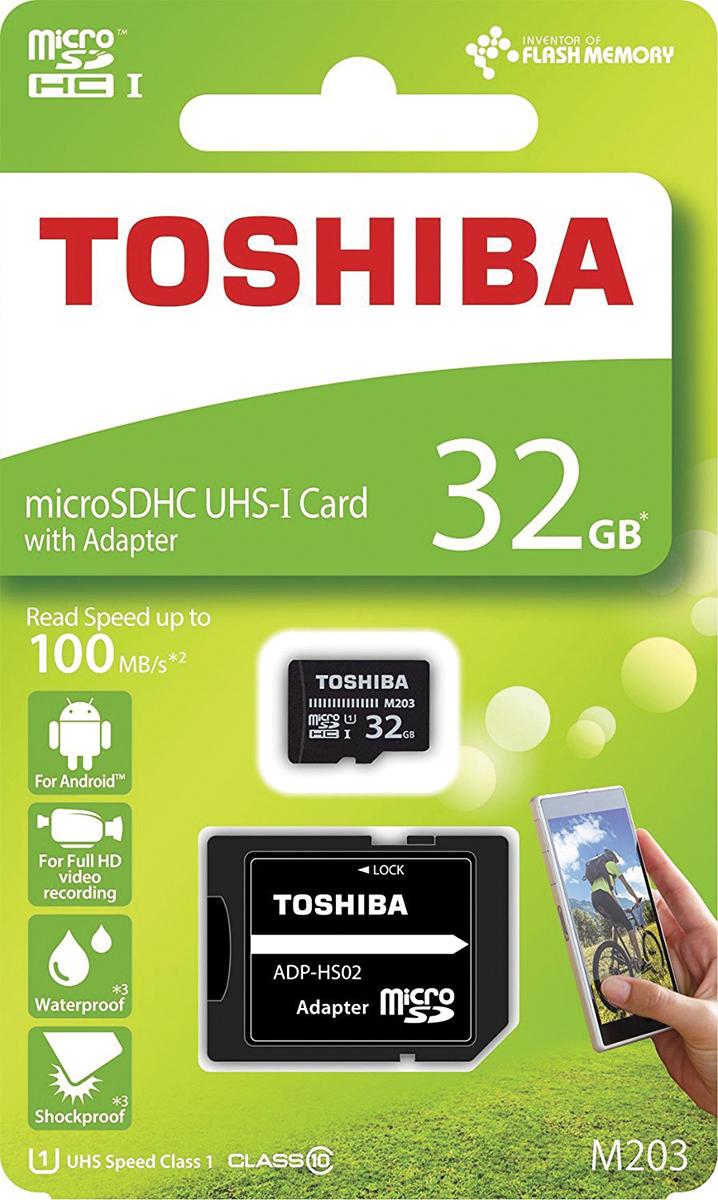 Produktfoto 1 von Toshiba M203 MicroSD Micro SD Karte 32 GB Class 10, UHS-1 U1