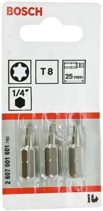 Bosch T8 TORX® Schraubbit, Schraubeinsatz, 25 mm