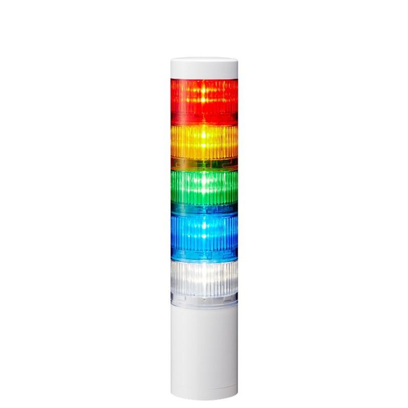 Produktfoto 1 von Patlite LR6 LED Signalturm 5-stufig mehrfarbig LED Rot/Gelb/Grün/Blau/Transparent + Dauer 299mm Multifunktion