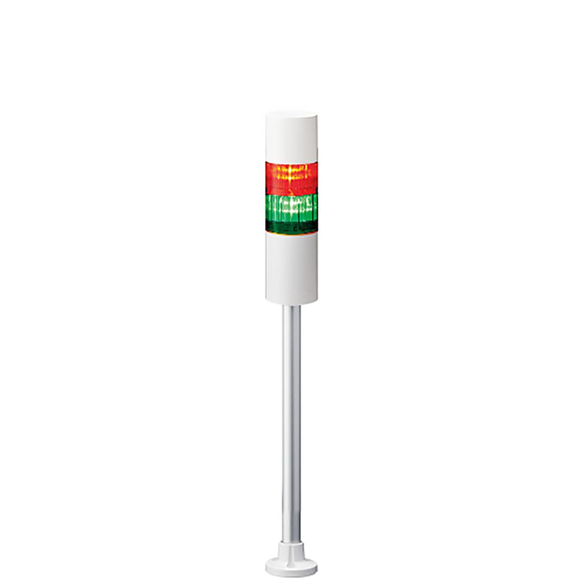 Produktfoto 1 von Patlite LR6 LED Signalturm 2-stufig mehrfarbig LED Rot/Grün + Summer Blitz, Dauer 503.5mm Multifunktion