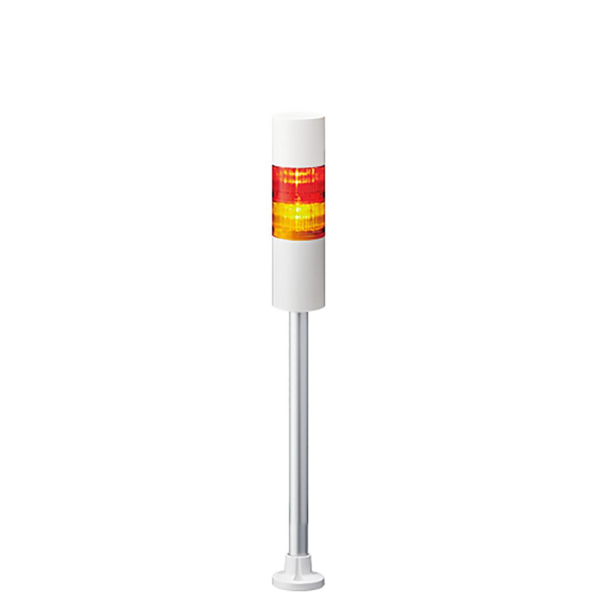 Produktfoto 1 von Patlite LR6 LED Signalturm 2-stufig mehrfarbig LED Rot/Gelb + Summer Blitz, Dauer 503.5mm Multifunktion