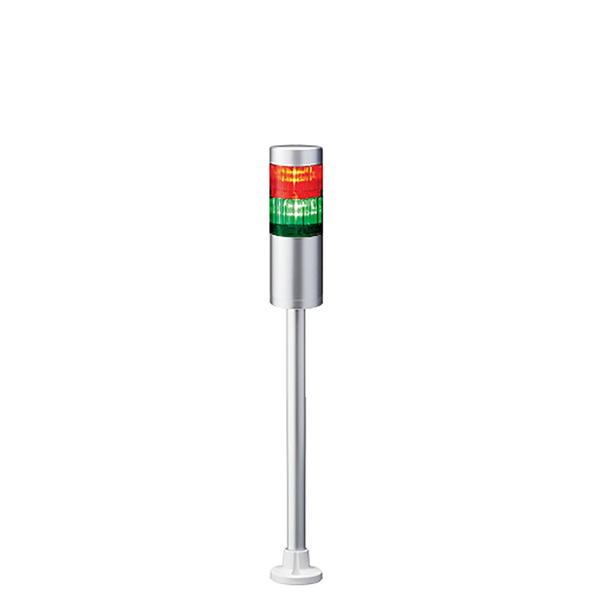 Produktfoto 1 von Patlite LR6 LED Signalturm 2-stufig mehrfarbig LED Rot/Grün Dauer 469mm Multifunktion