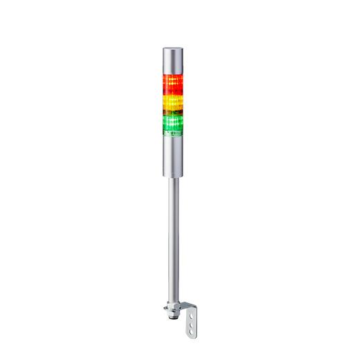 Produktfoto 1 von Patlite LR4 LED Signalturm 3-stufig mehrfarbig LED Rot/Gelb/Grün + Summer Blitz, Dauer 538.5mm Multifunktion