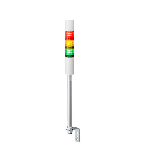 Produktfoto 1 von Patlite LR4 LED Signalturm 3-stufig mehrfarbig LED Rot/Gelb/Grün + Summer Blitz, Dauer 538.5mm Multifunktion