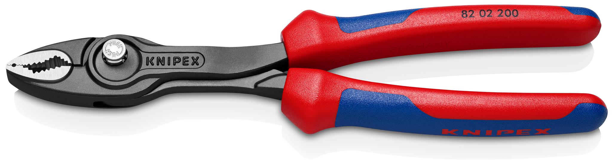 Produktfoto 1 von Knipex Twingrip Wasserpumpenzange, gebogen Schneidkraft → 22 mm 200 mm 4 → 22 mm