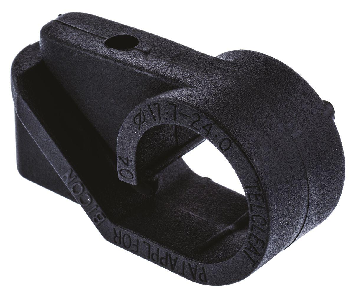 Produktfoto 1 von Prysmian Kabelhalter  zum Schrauben, Kabel-Ø 24mm PE Schwarz 18 mm x 31mm x 51mm