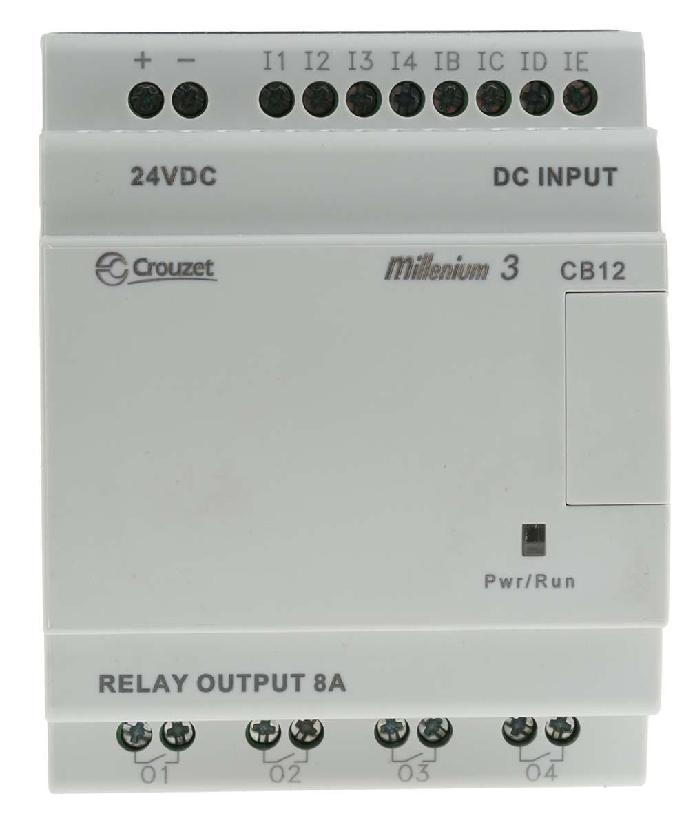 Produktfoto 1 von Crouzet Millenium 3 Logikmodul, 8 Eing. Relais Ausg.Typ Analog, digital Eing.Typ 24 V dc