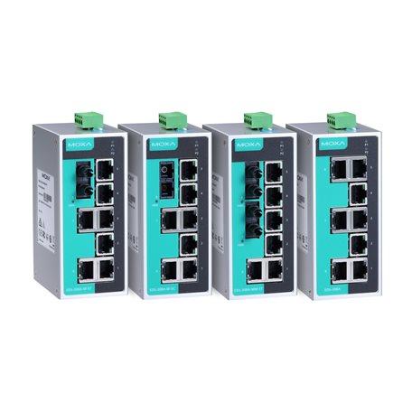 Produktfoto 1 von MOXA Unmanaged Ethernet Switch, 6 x RJ45 / 100Mbit/s, bis 5km, 9.6 → 60V dc