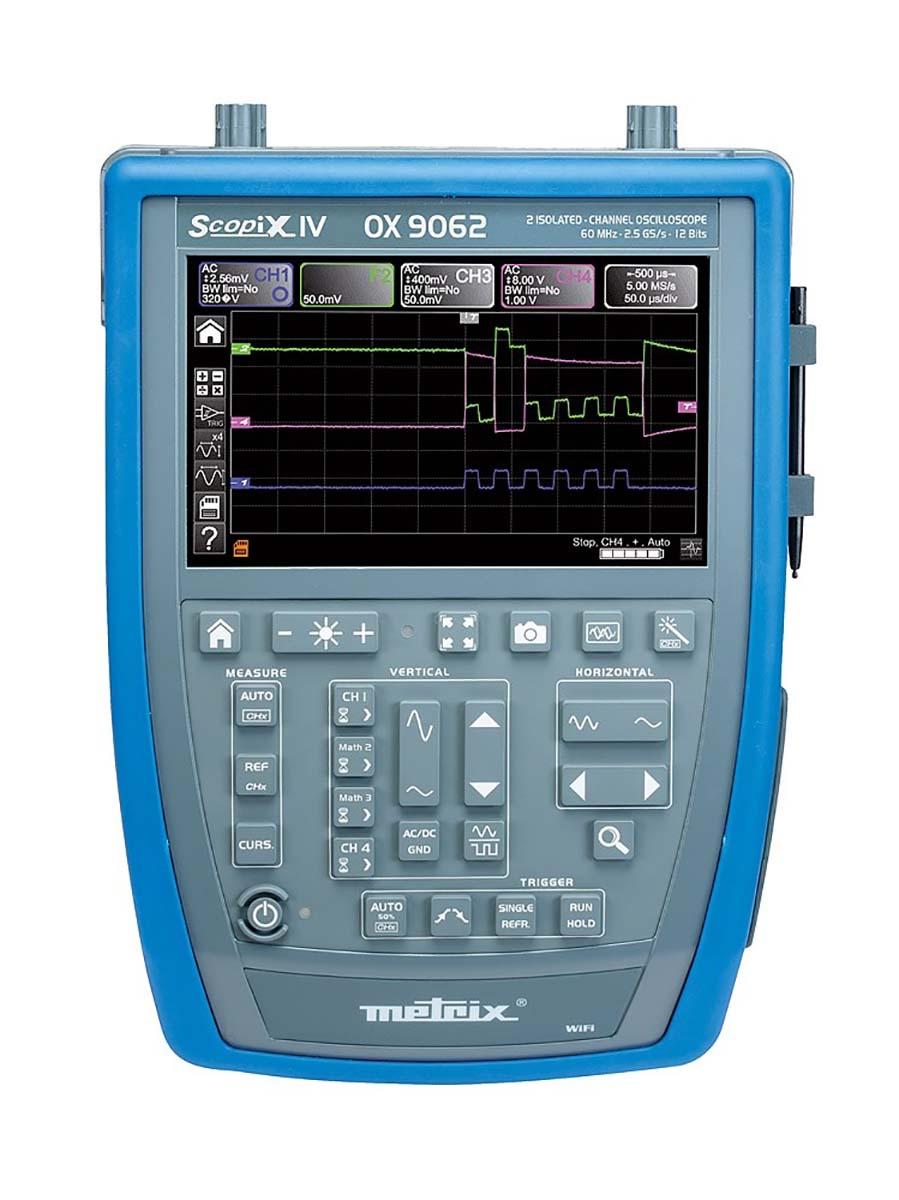 Produktfoto 1 von Metrix OX9062 Speicher Handheld Oszilloskop 2-Kanal Analog 60MHz Ethernet, USB, WLAN, Micro-SD