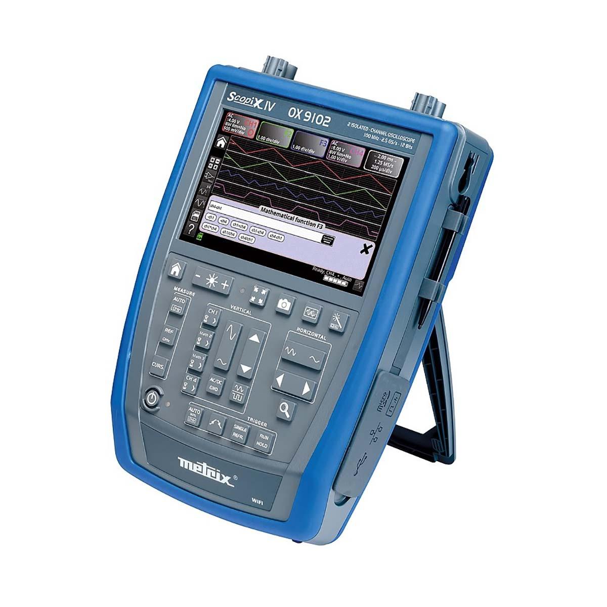 Produktfoto 1 von Metrix OX9102 Speicher Handheld Oszilloskop 2-Kanal Analog 100MHz Ethernet, USB, WLAN, Micro-SD