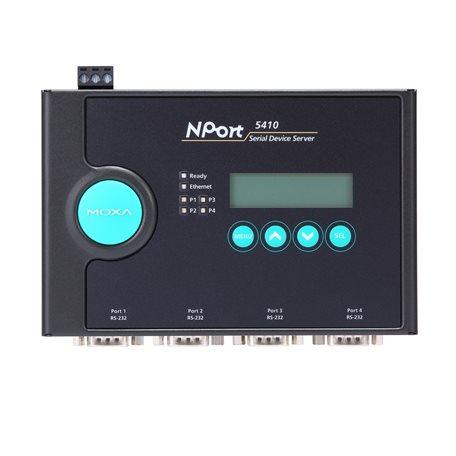 Produktfoto 1 von MOXA Geräteserver 4 Ethernet-Anschlüsse 4 serielle Ports RS-232 921.6kbit/s