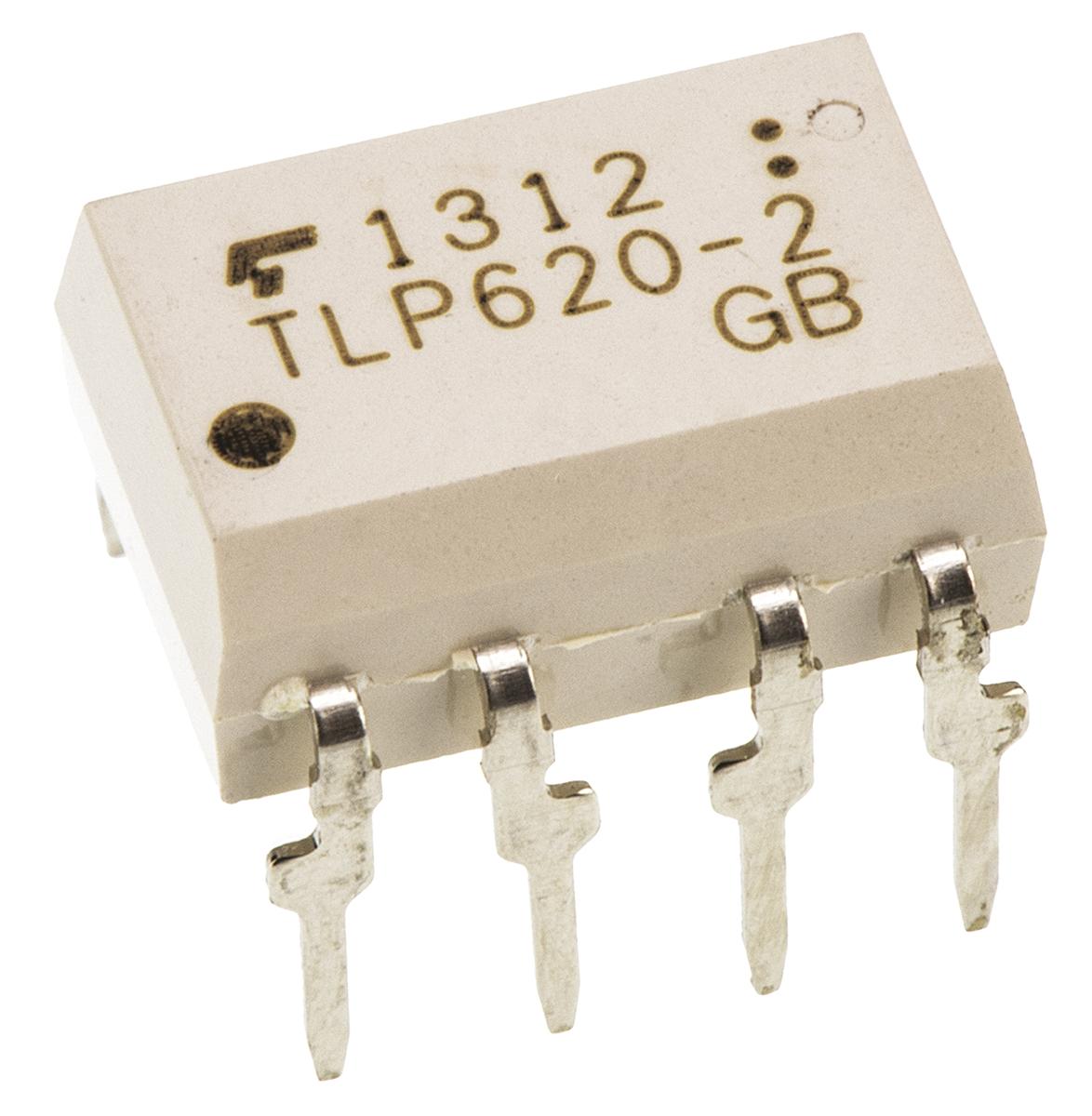 Produktfoto 1 von Toshiba THT Dual Optokoppler AC-In / Transistor-Out, 8-Pin PDIP, Isolation 5 kV eff