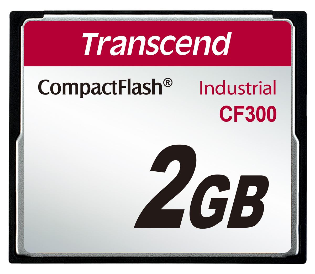 Transcend CF300 Speicherkarte, 2 GB Industrieausführung, CompactFlash, SLC