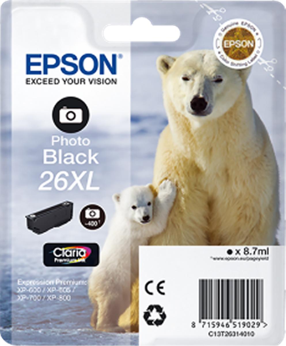 Produktfoto 1 von Epson 26XL Druckerpatrone für Epson Patrone Foto, Schwarz 1 Stk./Pack