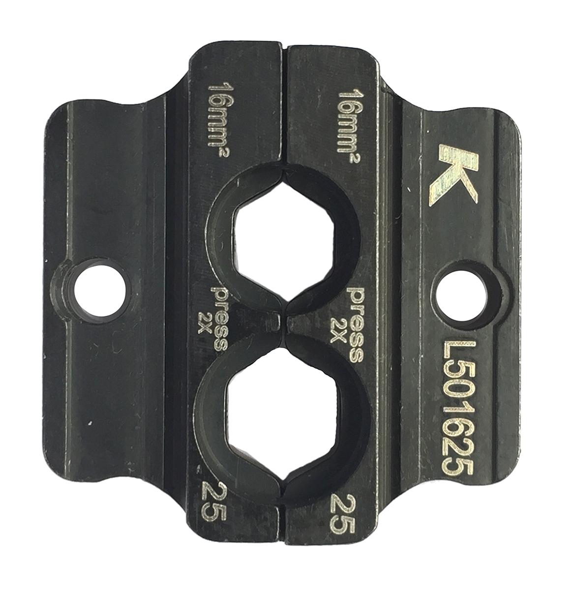 Klauke 50 Crimp-Matrizensatz, 16mm² / 25mm² max., Typ Röhrenförmiger Kabelradbolzen, 2 Ports