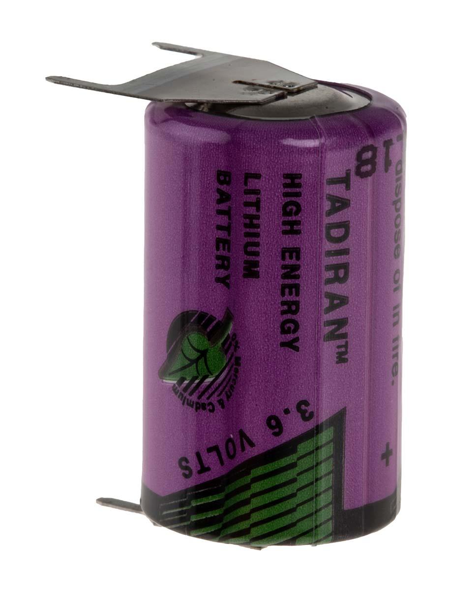 Produktfoto 1 von Tadiran 1/2 AA Batterie, 3.6V / 1.1Ah Li-Thionylchlorid, Fahnen 14.7 x 25.2mm