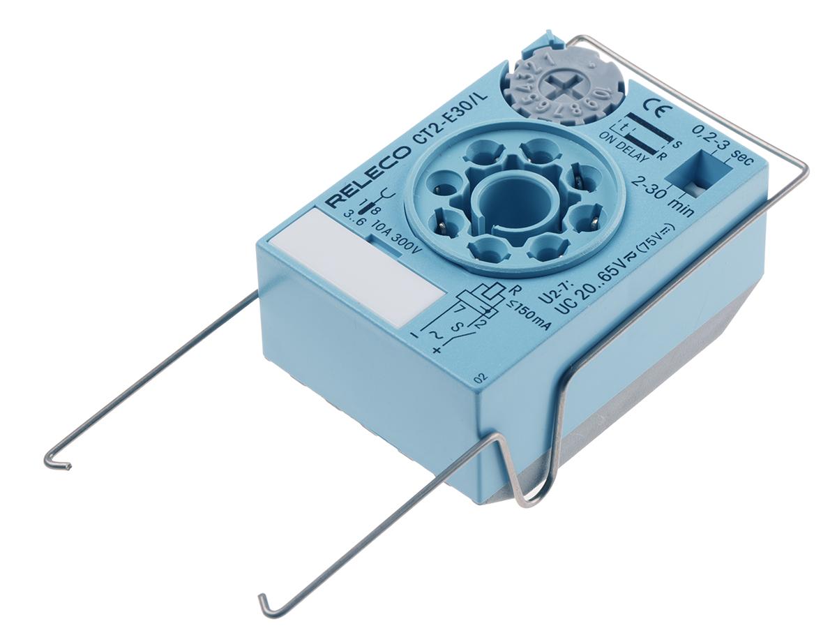 Releco CT2-E Zeitrelais, Steckanschluss , 0.2 → 30 min, 0.2 → 30s, 20 → 65V ac/dc Einfach