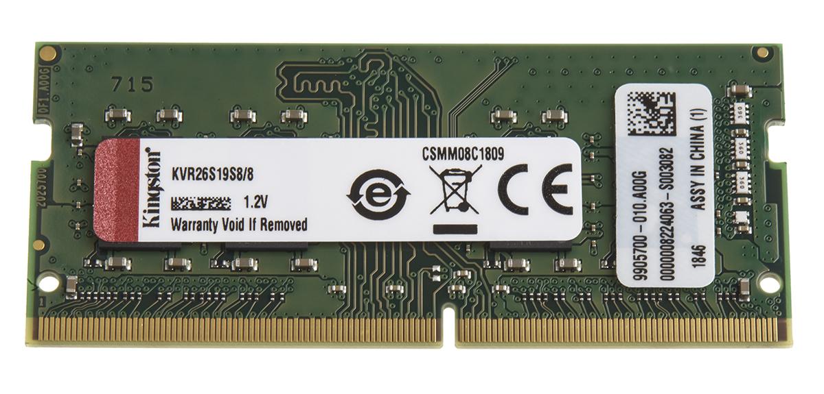 Kingston Arbeitsspeicher für Laptop, 8 GB, 2666MHz DDR4 SODIMM PC4-2666