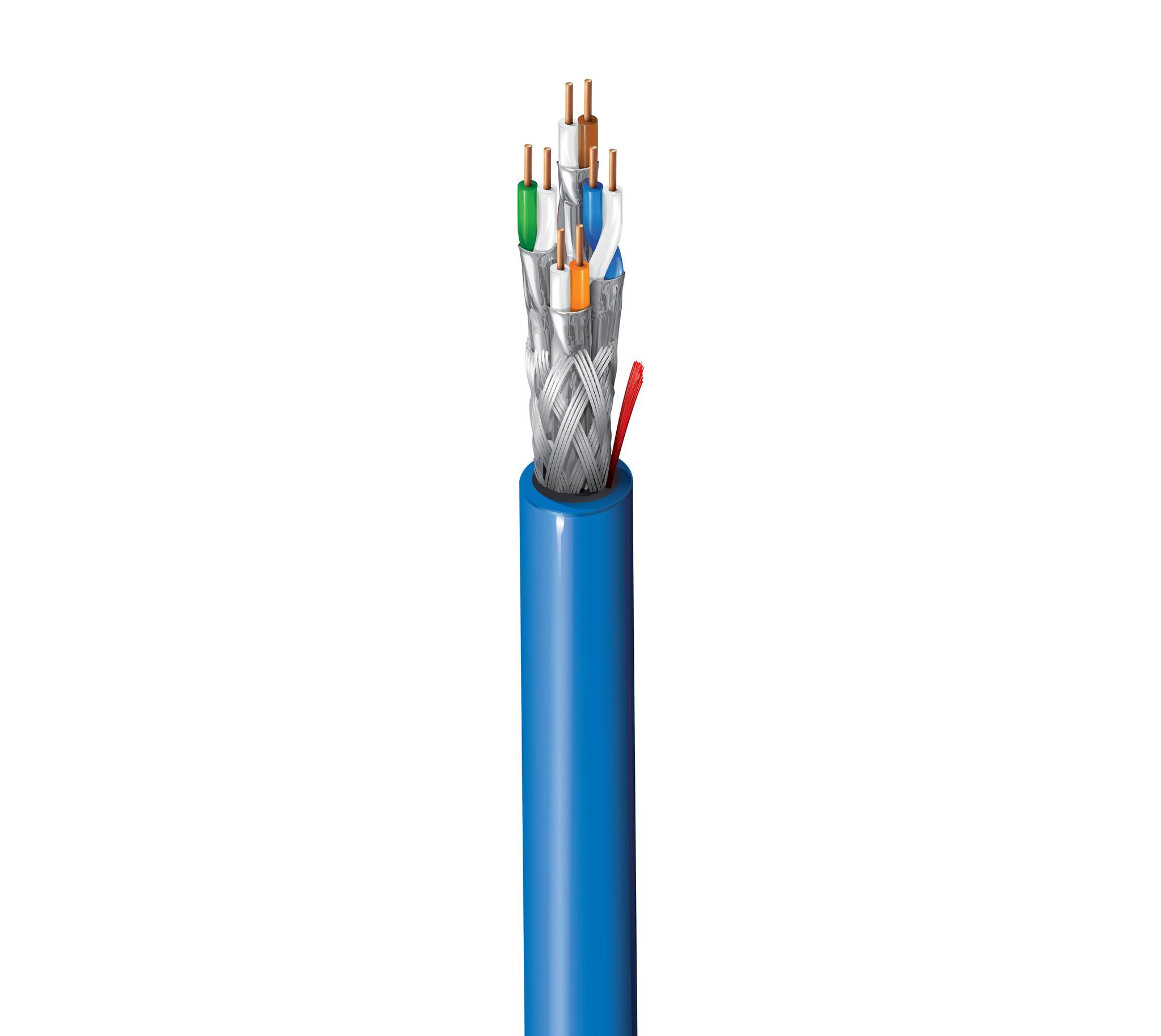 Produktfoto 1 von Belden CAT6A Ethernetkabel Cat.6a, 500m, Blau Verlegekabel S/FTP, Aussen ø 7.5mm, LSZH